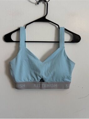 Kittenish blue and gray sports bra size medium